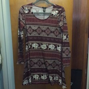 Elephant print dress